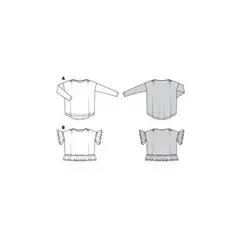  الگوی خیاطی بلوز زنانه بوردا استایل کد 6280 سایز 34 تا 44 متد مولر