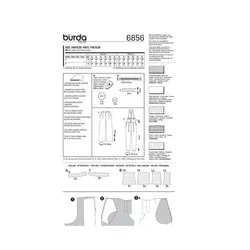 الگو خیاطی شلوار ساسبندی زنانه بوردا استایل کد 6856 سایز 32 تا 42 متد مولر