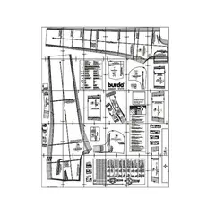 الگو خیاطی شلوار زنانه بوردا استایل کد 6855 سایز 32 تا 42 متد مولر