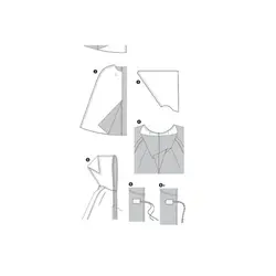 الگو خیاطی لباس نمایش مردانه رابین هود بوردا استایل کد 7333 سایز 48 تا 58 متد مولر