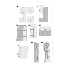 الگو خیاطی پیراهن مجلسی زنانه بوردا استایل کد 6450 سایز 34 تا 44 متد مولر