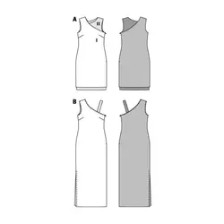 الگو خیاطی پیراهن مجلسی  زنانه بوردا استایل کد 6757 سایز 34 تا 44 متد مولر