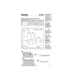 الگو خیاطی بلوز و تونیک زنانه بوردا استایل کد 6785 سایز 44 تا 54 متد مولر
