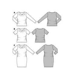 الگو خیاطی بلوز و تونیک زنانه بوردا استایل کد 6785 سایز 44 تا 54 متد مولر