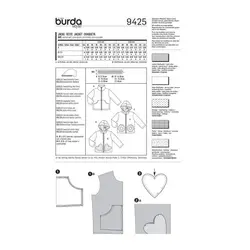 الگو خیاطی سوئیشرت کودک بوردا کیدز کد 9425 سایز 18 ماه تا 7 سال متد مولر