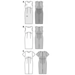 الگو خیاطی پیراهن و سارافون زنانه بوردا استایل کد 7043 سایز 36 تا 46 متد مولر