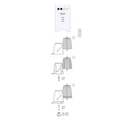  الگو خیاطی دامن زنانه بوردا استایل کد 6612 سایز 34 تا 46 متد مولر