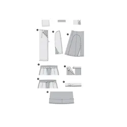  الگو خیاطی دامن زنانه بوردا استایل کد 6612 سایز 34 تا 46 متد مولر