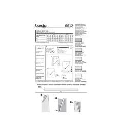  الگو خیاطی دامن زنانه بوردا استایل کد 6612 سایز 34 تا 46 متد مولر