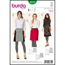  الگو خیاطی دامن زنانه بوردا استایل کد 6612 سایز 34 تا 46 متد مولر