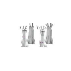 الگو خیاطی پیراهن مجلسی زنانه بوردا استایل کد 7405 سایز 36 تا 48 متد مولر