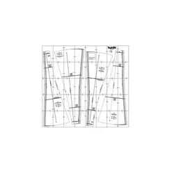 الگو خیاطی پیراهن مجلسی زنانه بوردا استایل کد 7405 سایز 36 تا 48 متد مولر