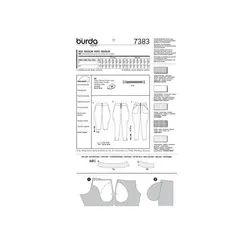الگو خیاطی شلوار زنانه بوردا استایل کد 7383 سایز 32 تا 44 متد مولر