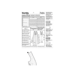 الگو خیاطی پیراهن مجلسی زنانه بوردا استایل کد 7404 سایز 34 تا 46 متد مولر