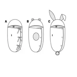 الگو خیاطی قنداق فرنگی نوزاد بوردا استایل کد 9421 سایز 1 تا 9 ماه متد مولر