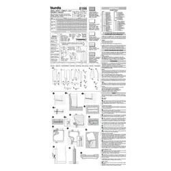 الگو خیاطی کت شلوار و جلیقه مردانه بوردا استایل کد 8186 سایز 44 تا 60 متد مولر
