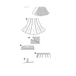 الگو خیاطی دامن ترک زنانه بوردا استایل کد 6714 سایز 44 تا 60 متد مولر