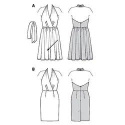  الگوی خیاطی پیراهن مجلسی زنانه بوردا استایل کد 6421 سایز 34 تا 44 متد مولر