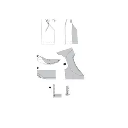 الگو خیاطی سوییشرت و بلوز زنانه بوردا استایل کد 7433 سایز 34 تا 44 متد مولر