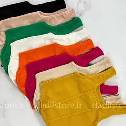 کراپ تاپ کبریتی نواردوزی یقه خشتی پایین هلال