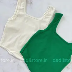 کراپ تاپ کبریتی نواردوزی یقه خشتی پایین هلال