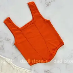 کراپ تاپ کبریتی نواردوزی یقه خشتی پایین هلال