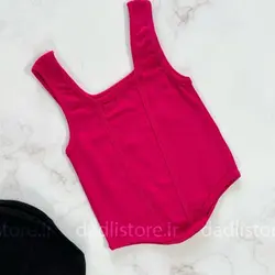 کراپ تاپ کبریتی نواردوزی یقه خشتی پایین هلال