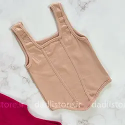 کراپ تاپ کبریتی نواردوزی یقه خشتی پایین هلال