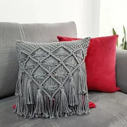 کاور کوسن مکرومه بافی شیک و خاص