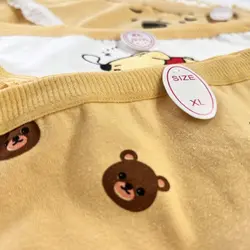 شورت نخ پنبه عروسکی طرح خرسی