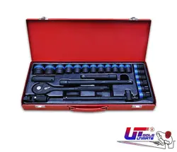 جعبه بکس 24 پارچه فشار قوی مشکی درایو 1/2 Ultimate Tools آلمان