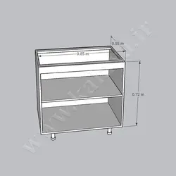 کابینت آماده تکی زمینی هایگلاس ترک طول 85 سانتیمتر☎️کالاکسا 26744927-021