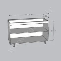کابینت آماده تکی زمینی هایگلاس ایرانی طول 135 سانتیمتر☎️کالاکسا 26744927-021