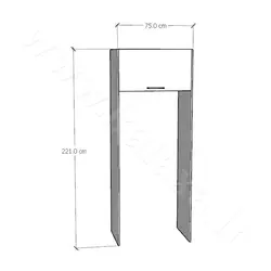 باکس یخچال آماده ام دی اف طول 75 سانتیمتر☎️کالاکسا 26744927-021