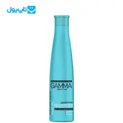 شامپو گاما Gamma مدل 3D Hyaluronic بدون سولفات مناسب موهای کراتین و بوتاکس حجم 350 میلی‌لیتر