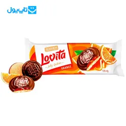 کوکی ژله ای لاویتا روشن ROSHEN با طعم پرتقال و روکش شکلات وزن 135 گرم