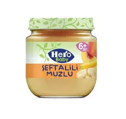 پوره ميوه هلو و موز هروبیبی HERO BABY Fruit puree