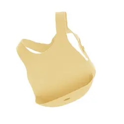 پیشبند سیلیکونی بند گردنی زرد minikoioi flexi bib