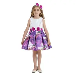 سارافون مجلسی دخترانه سفید بنفش pamina