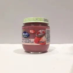 پوره ميوه توت فرنگى و ماست هروبیبی HERO BABY Fruit puree