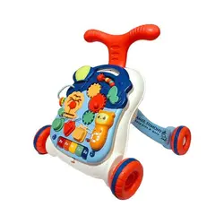 واکر پیانویی دوکاره آبی و نارنجی musical stroller