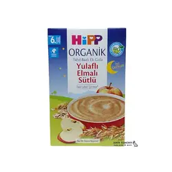 سرلاک سیب و غلات +6 ماه با شیر مخصوص شب hipp