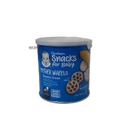 اسنک چرخی گربر طعم خامه و موز +8 ماه Gerber
