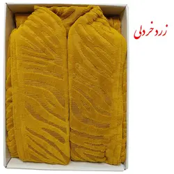 حوله پالتویی کلاهدار Roza مدل ببری با بهترین کیفیت نخ و دوخت سایز لارج (125)