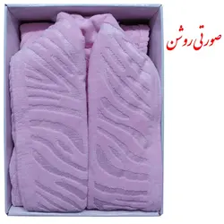 حوله پالتویی کلاهدار Roza مدل ببری با بهترین کیفیت نخ و دوخت سایز لارج (125)