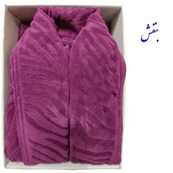 حوله پالتویی کلاهدار Roza مدل ببری با بهترین کیفیت نخ و دوخت سایز لارج (125)