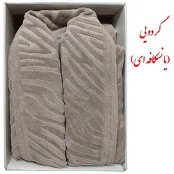 حوله پالتویی کلاهدار Roza مدل ببری با بهترین کیفیت نخ و دوخت سایز لارج (125)