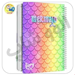 دفتر مشق پری دریایی چند رنگ 50 برگ