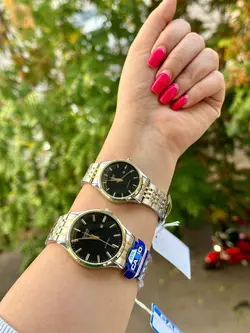 ست ساعت زنانه مردانه کاسیو تقویم دار اورجینال پنج رنگ | Casio