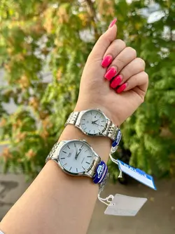 ست ساعت زنانه مردانه کاسیو تقویم دار اورجینال پنج رنگ | Casio